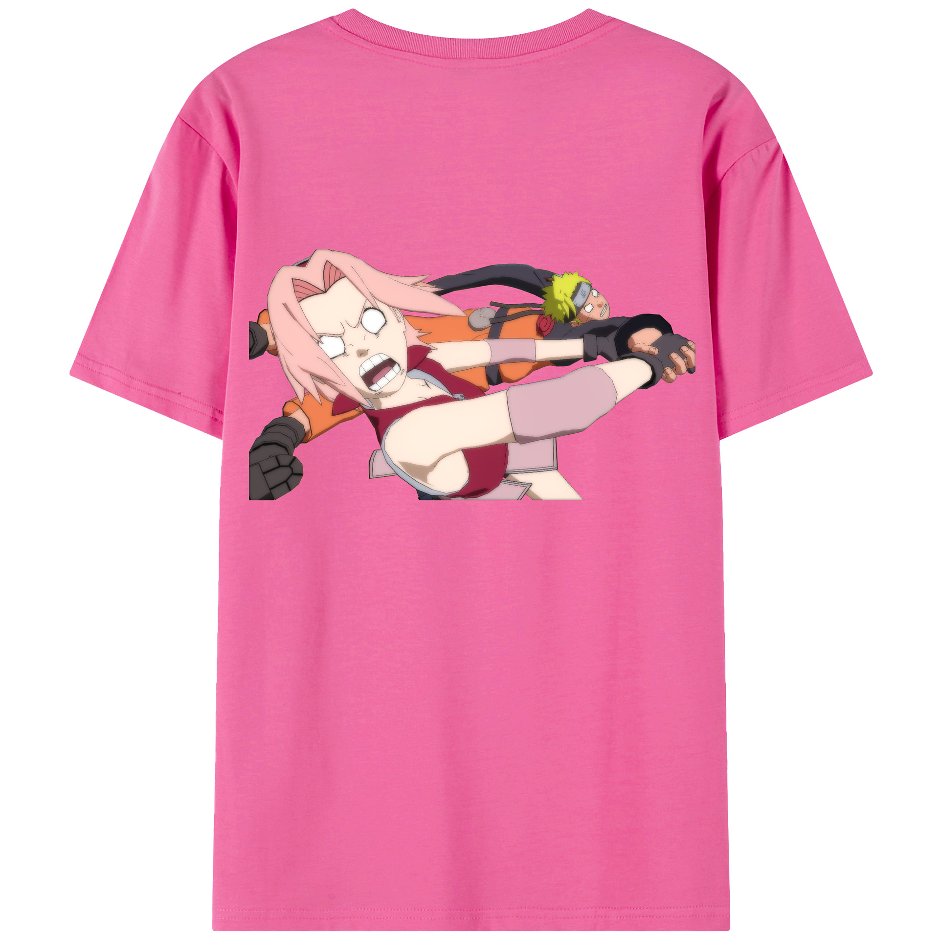 （画像用） NARUTO -ナルト- 春野サクラ Haruno Sakura レディース半袖Tシャツ(バックプリント)